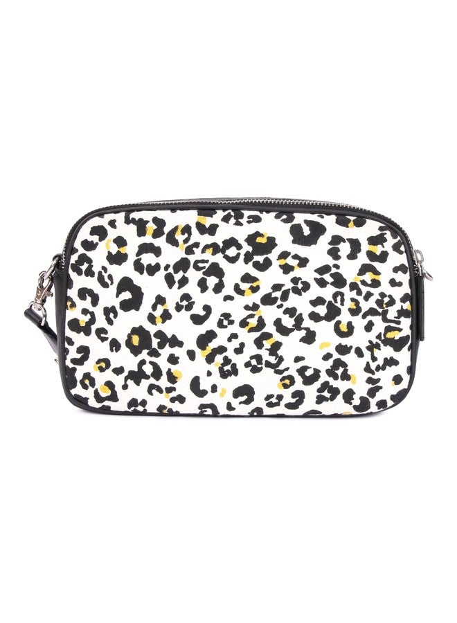 VASA Leopard Print Crossbody Bag, Black and White - Image 2